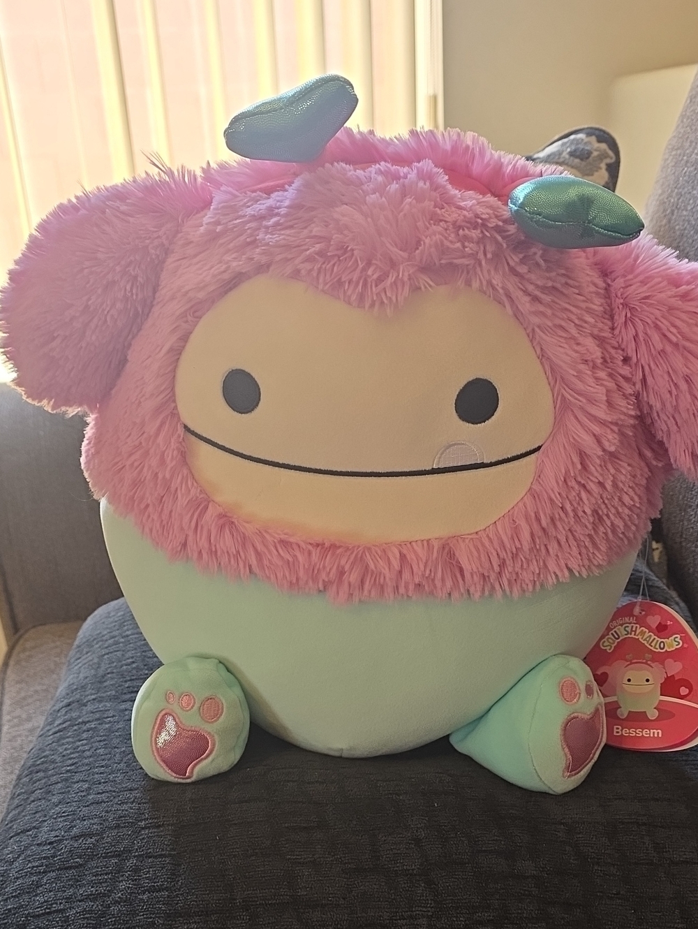 Squishmallows Bassem Plush - Pink and Mint Green Brand NEW with Tags